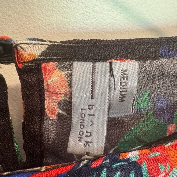 NWOT Anthropologie Blink London Floral Blouse - Blue and Red, Medium - Picture 2 of 7